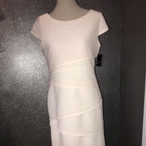 Ronni Nicole ivory tiered dress: 10